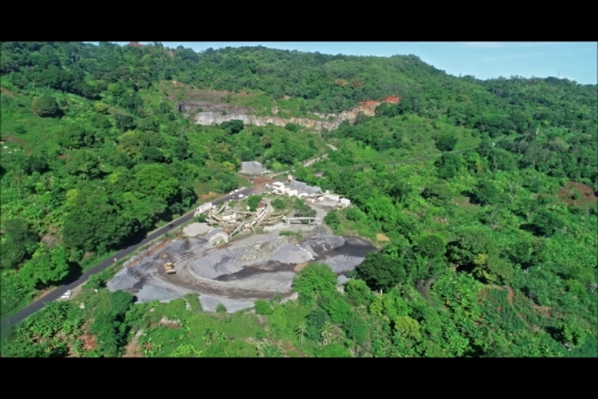 Carrière de Moutsamoudou vue par drone