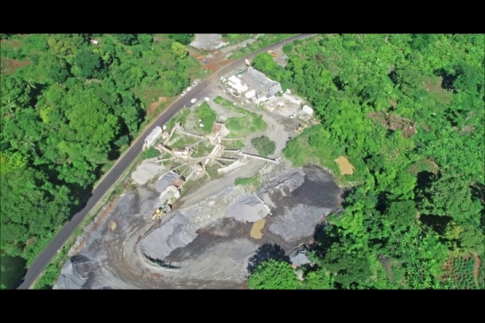 Carrière de Moutsamoudou vue par drone