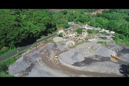 Carrière de Moutsamoudou vue par drone