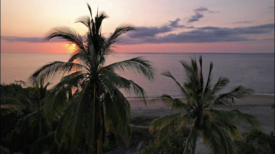 Coucher de soleil sur la mer