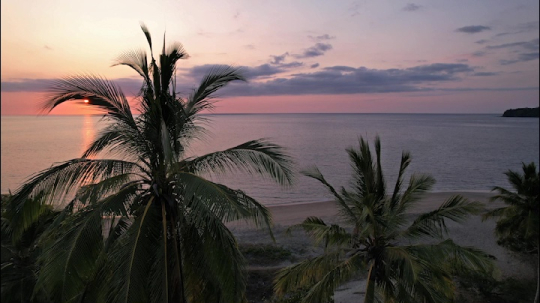 Coucher de soleil sur la mer