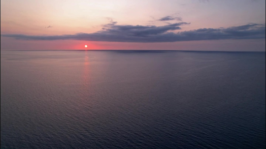 Coucher de soleil sur la mer