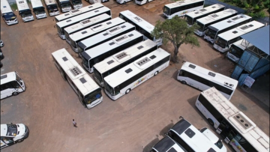 Dépot de bus Halo - Vue de drone