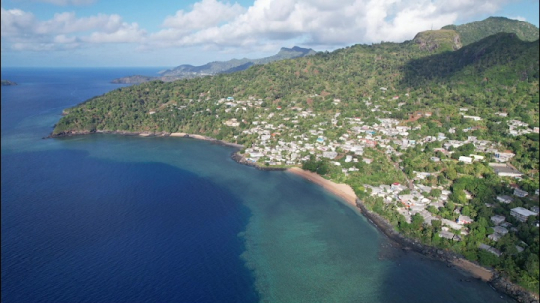 Littoral de M'Tsangadoua vu par drone