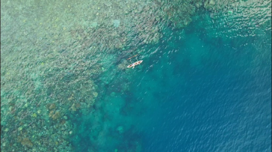 Pirogue vu du ciel