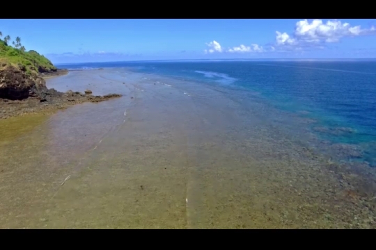 Platier frangeant de Mtsamboro par marée basse