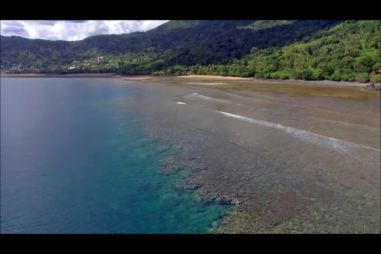 Platier frangeant de Mtsamboro par marée basse