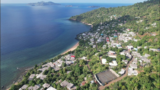 Village de M'Tsangadoua vu par drone