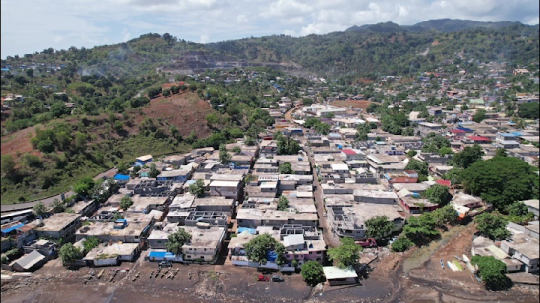 Village de M'Tsangamouji vu du ciel