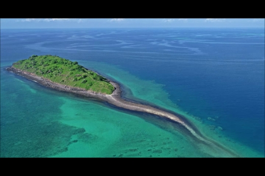Vue aérienne de l'îlot Mbouini