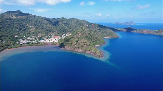 Vue aérienne de M'tsangaboua