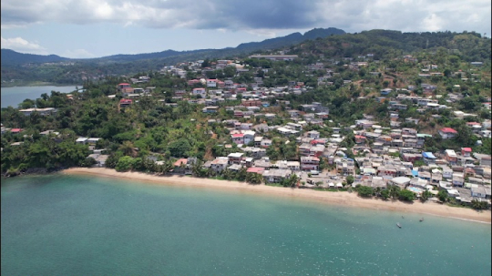Vue de la ville de Sada par drone