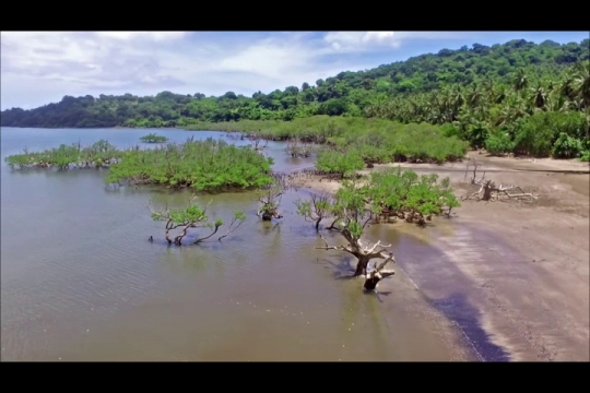 Vue par drone depuis M\