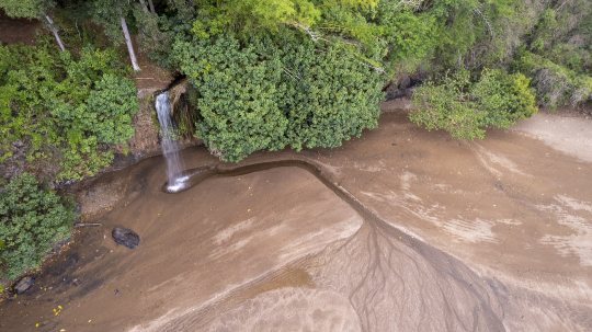 Cascade de Soulou vu par drone