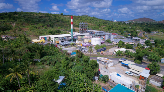 Centrale EDM de Petite Terre - Vue aérienne