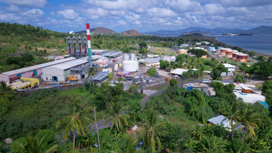 Centrale EDM de Petite Terre - Vue aérienne