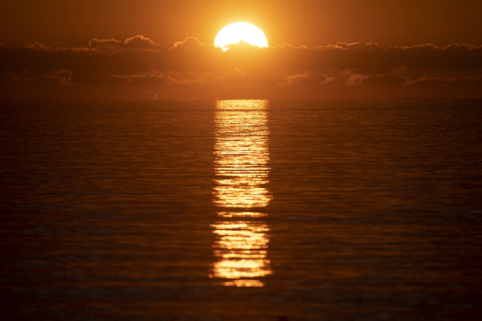 Coucher de soleil sur le lagon