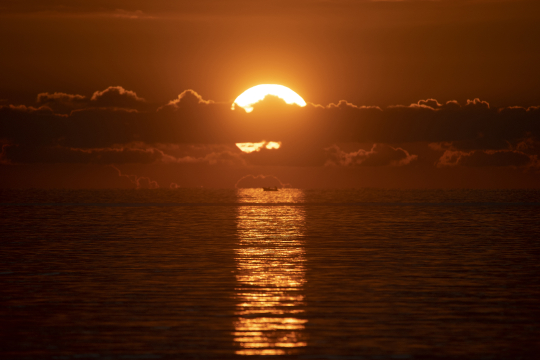 Coucher de soleil sur le lagon