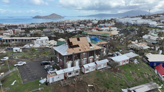 Cyclone - Chido - Préfecture détruite - Vu de drone