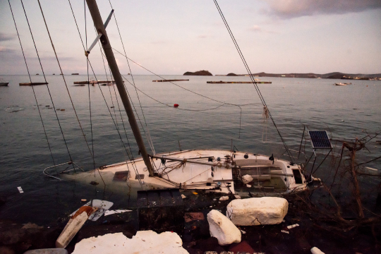 Cyclone Chido - Bateaux détruits