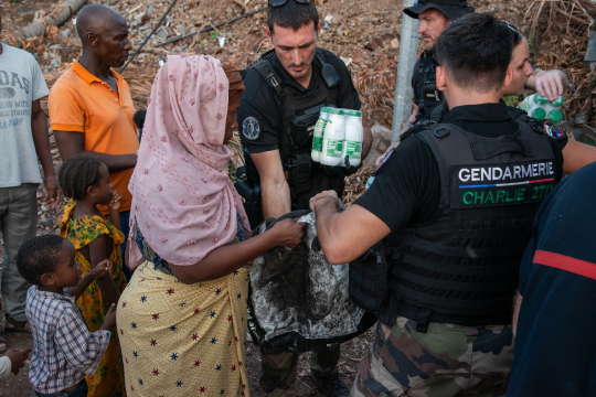 Cyclone Chido - Distribution rations alimentaires