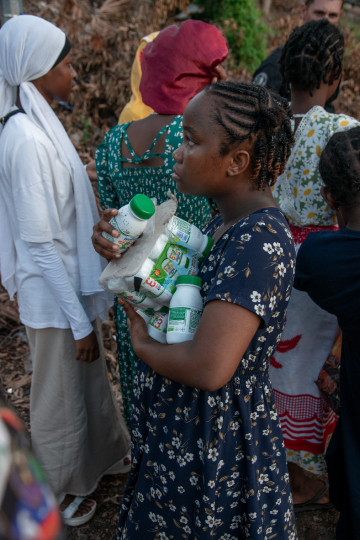 Cyclone Chido - Distribution rations alimentaires