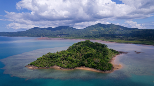 Ilot de Caroni vu du ciel