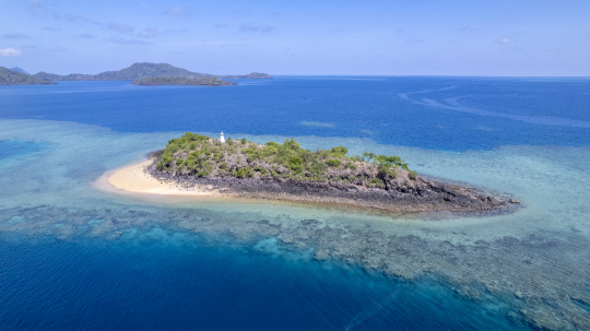 Ilot de Mtsongoma vu du ciel