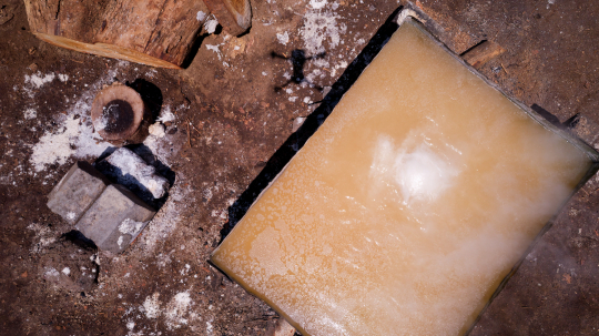 Production de sel de Bandrele - Installations vues du ciel