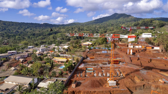Travaux au village de Hajangoua par drone