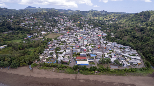 Village de M'Tsangamouji vu du ciel